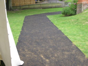 carpeted walkway